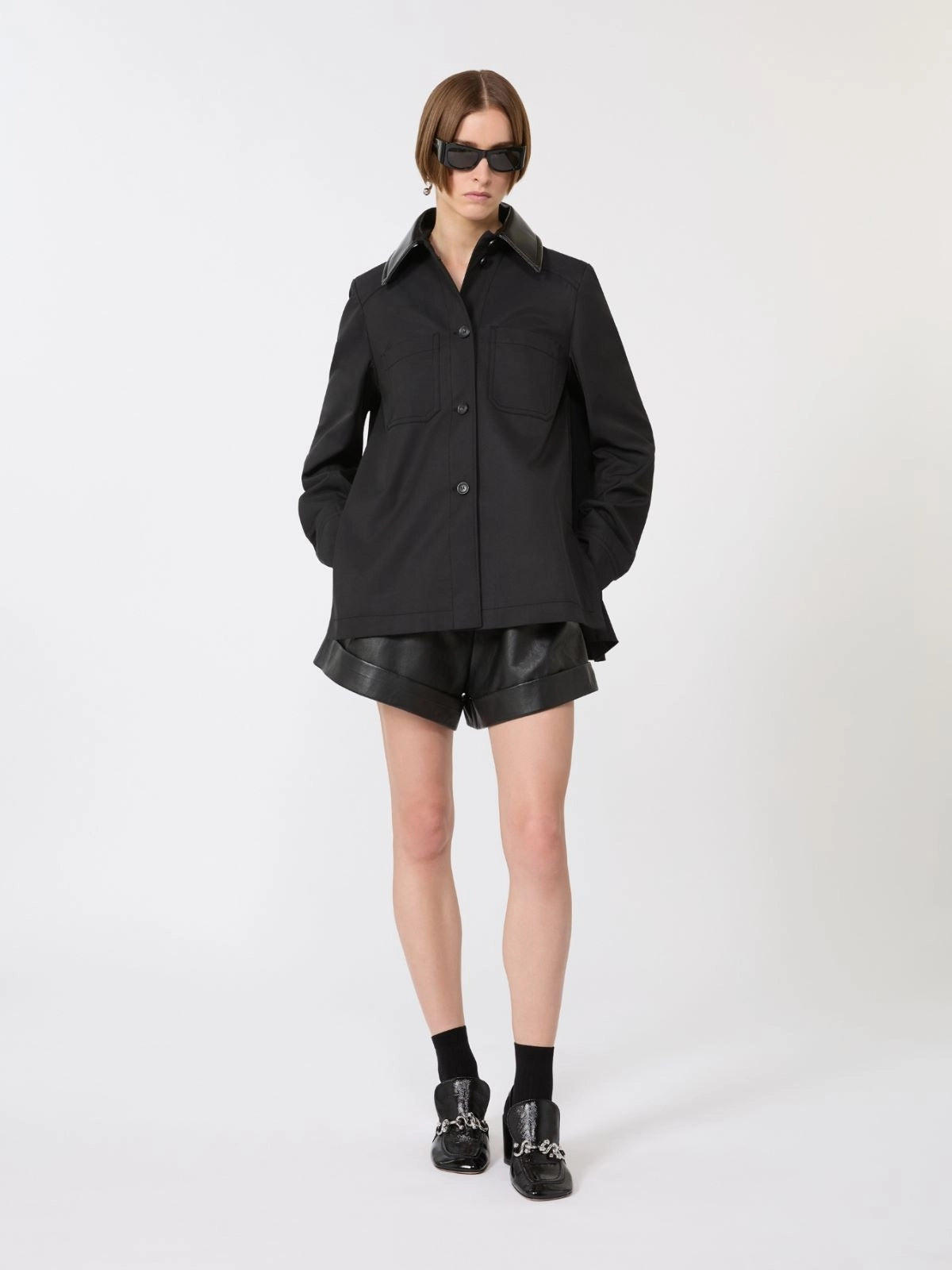 SPXVASAIO<BR/>Bermuda in pelle SPXVASAIO 002 SPORTMAX 