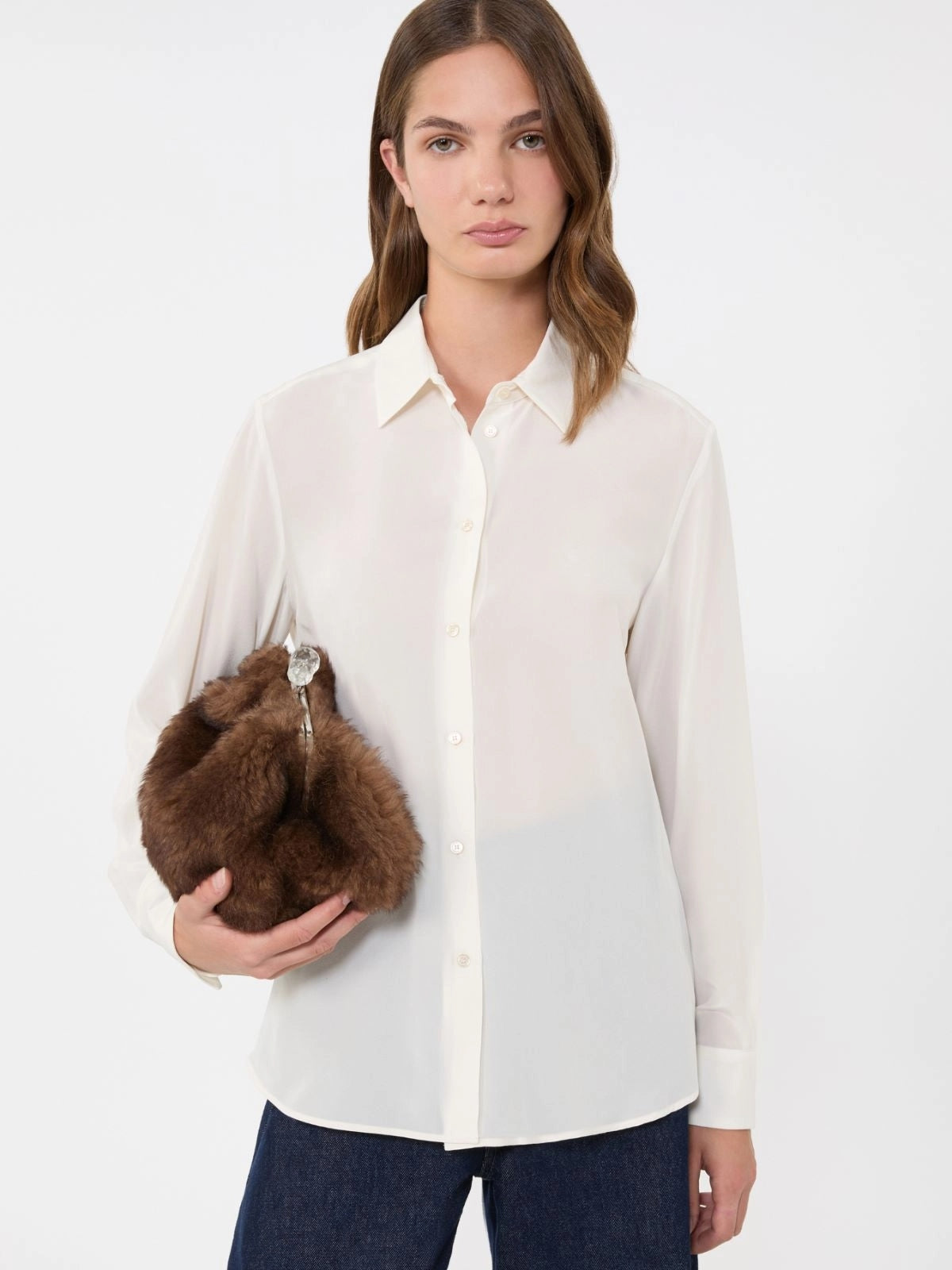 WKDCURVONE<BR/>Camicia in crêpe de Chine di seta WKDCURVONE 001 WEEKEND 