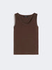 Top in cotone stretch - CIOCCOLATO