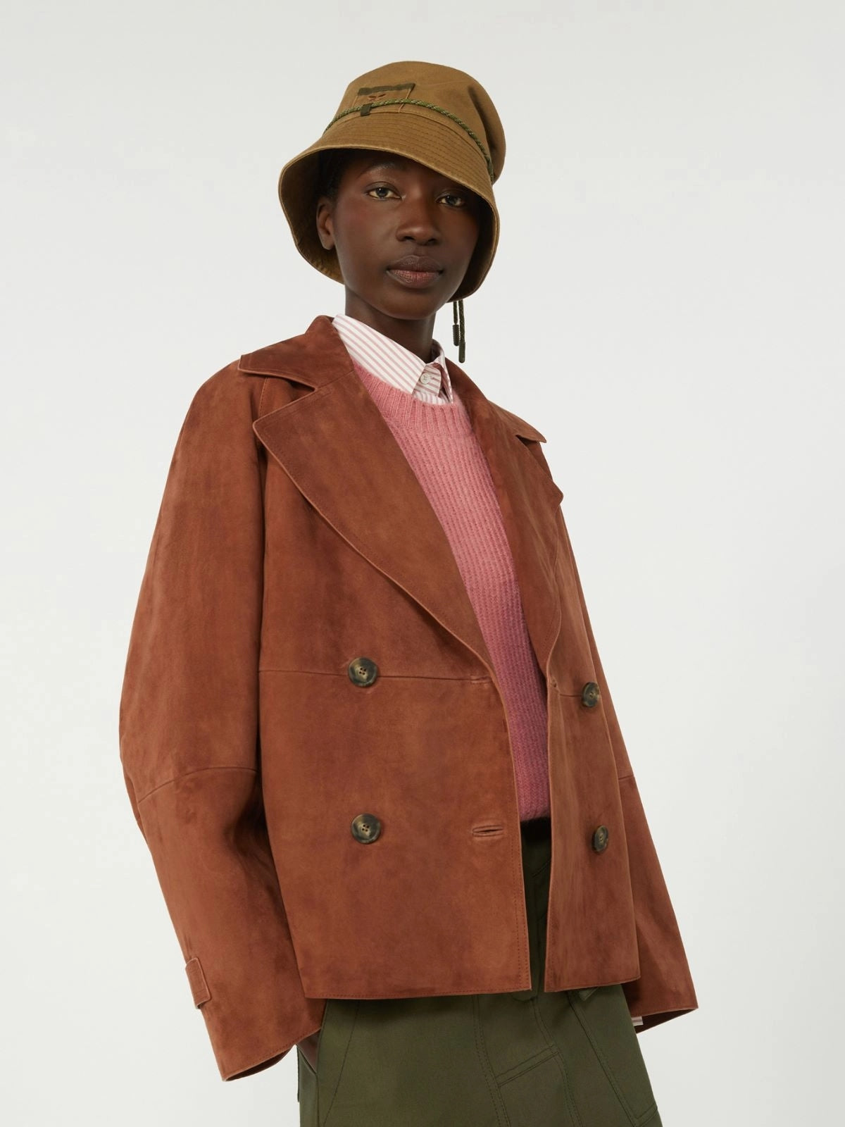 WKDSOSPIRO<BR/>Giacca doppiopetto in suede WKDSOSPIRO 003 WEEKEND 