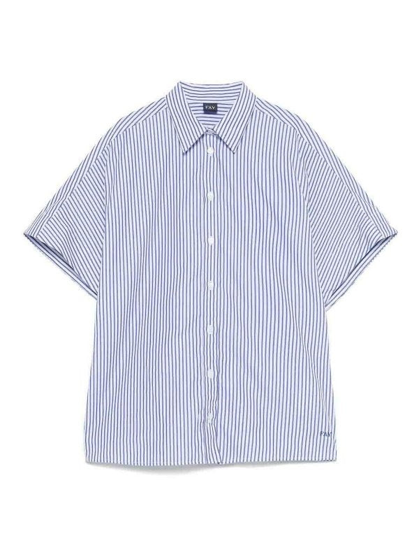 Camicia Regular in Cotone a Righe