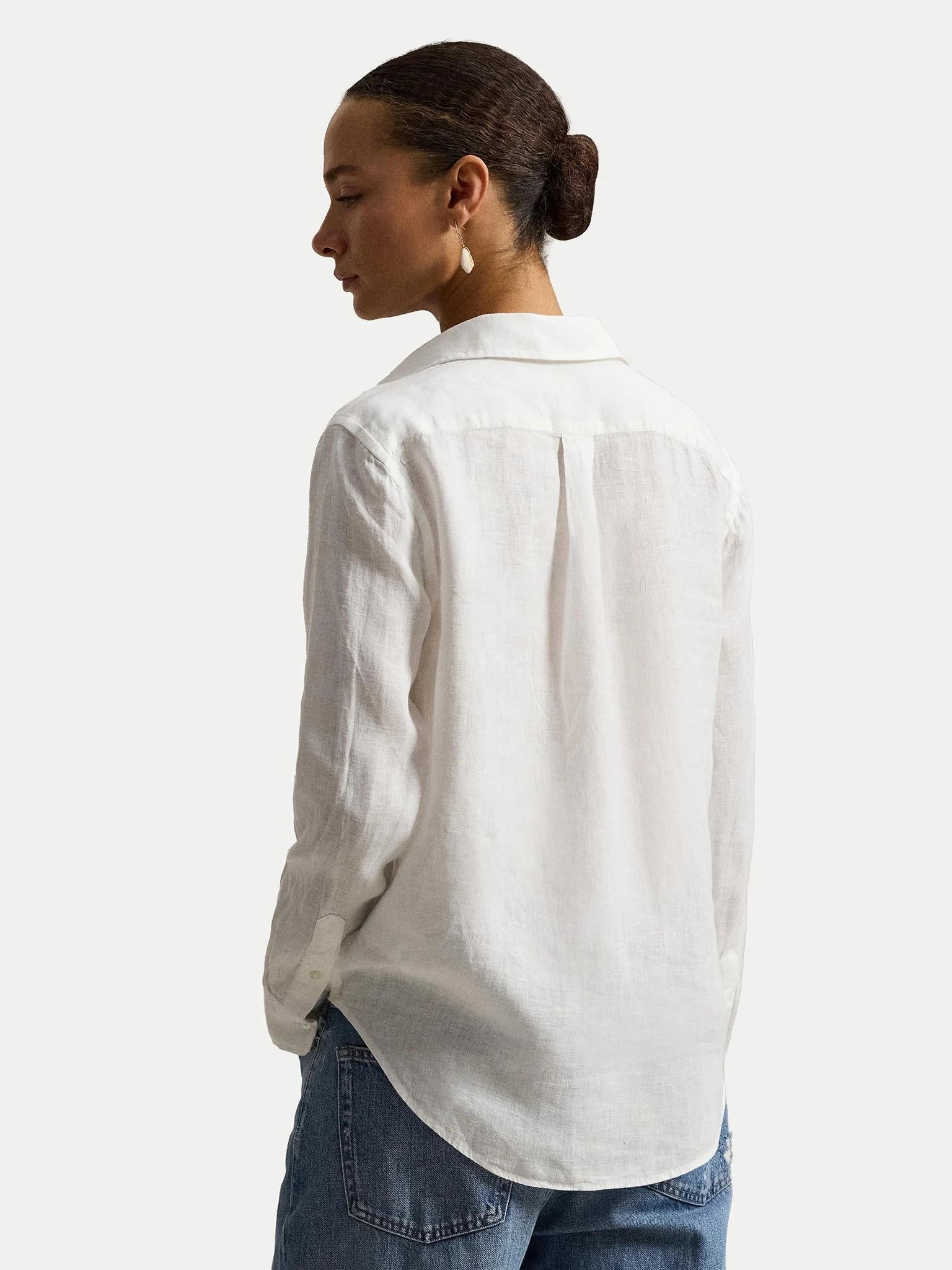 Camicia donna Polo Ralph Lauren realizzata in lino 211970730 518 RALPH LAUREN 