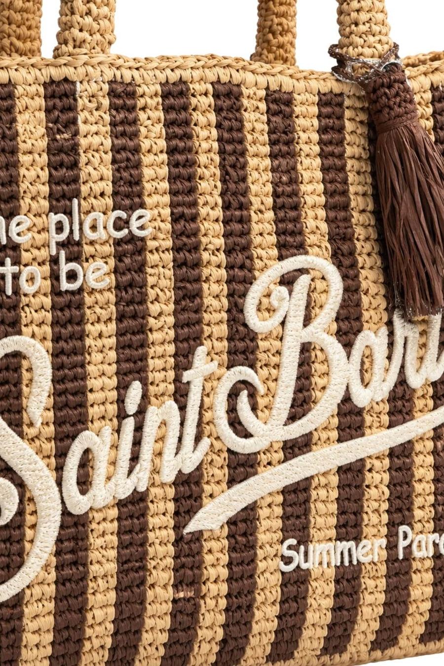 Borsa Colette in rafia rigata<BR/> COL0013 00406L MC2 SAINT BARTH 