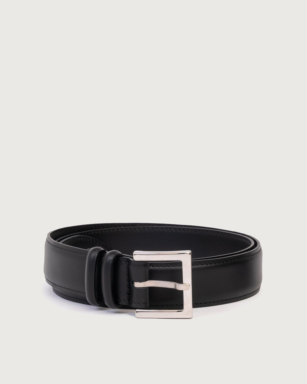 Cintura classica Monaco in vitello 3 cm<BR/> U08201MNA NERO ORCIANI 