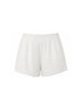 Shorts da donna MC2 Saint Barth bianchi in pizzo sangallo con fondo smerlato