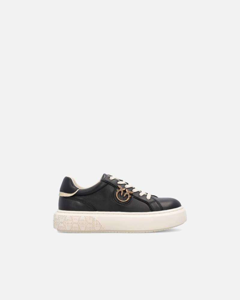 Sneakers flatform con suola alta e logo in metallo SS0003P014 ZI8 PINKO 
