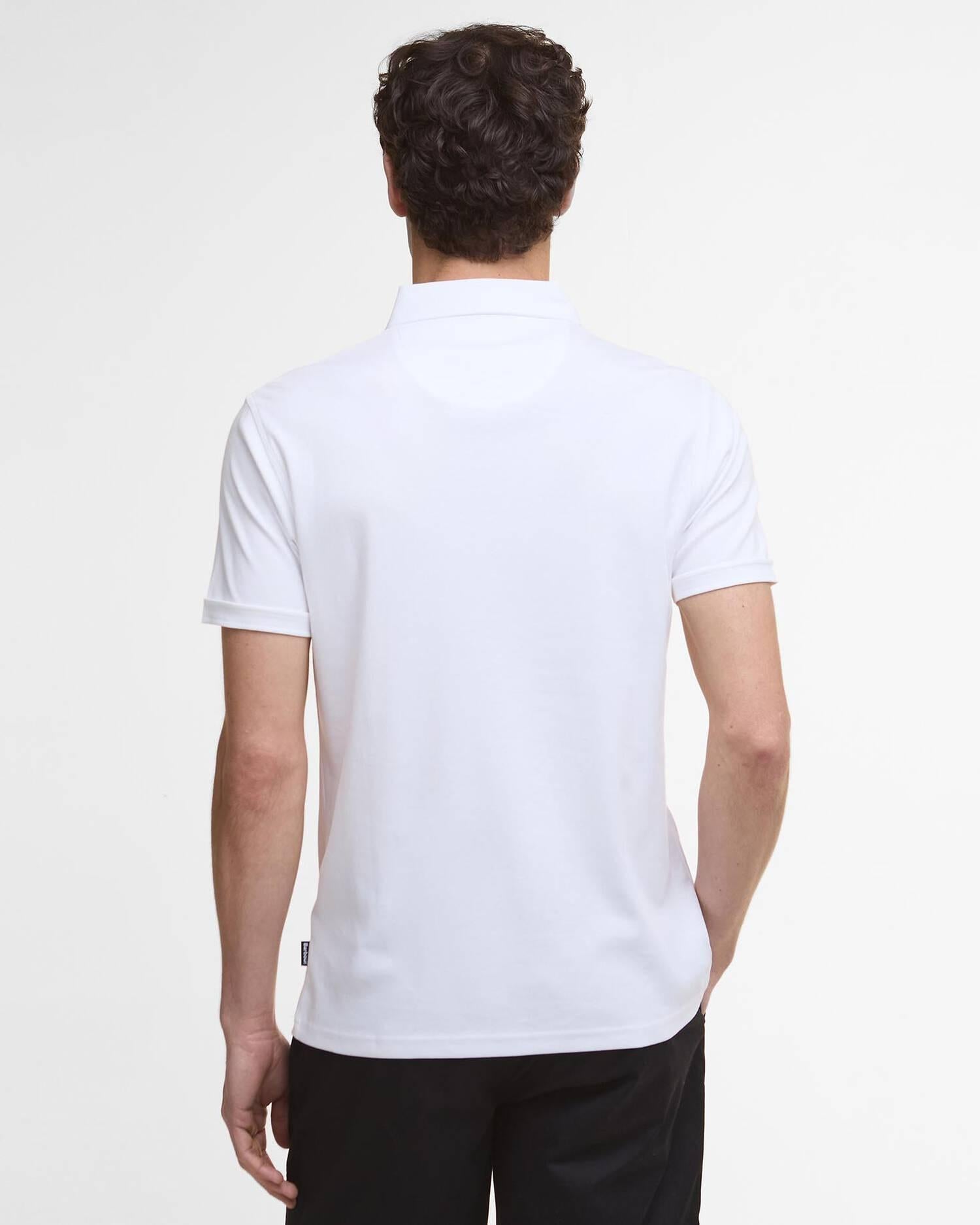 Polo Corpatch a maniche corte leggermente aderente<BR/> MML1496MML WH11 BARBOUR 