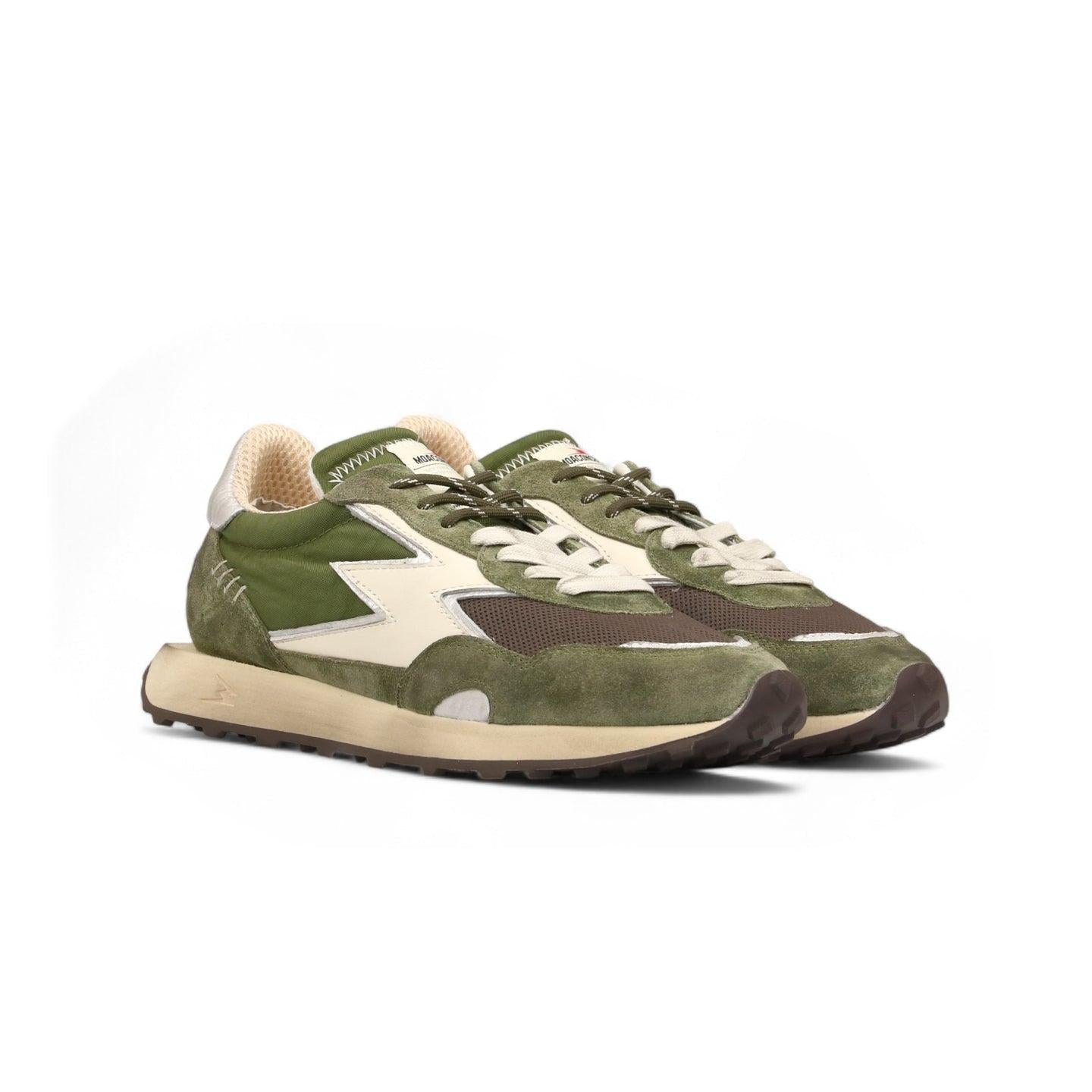 Sneaker Hype Militare e Silver<BR/> HY226 MILITARY MOACONCEPT 