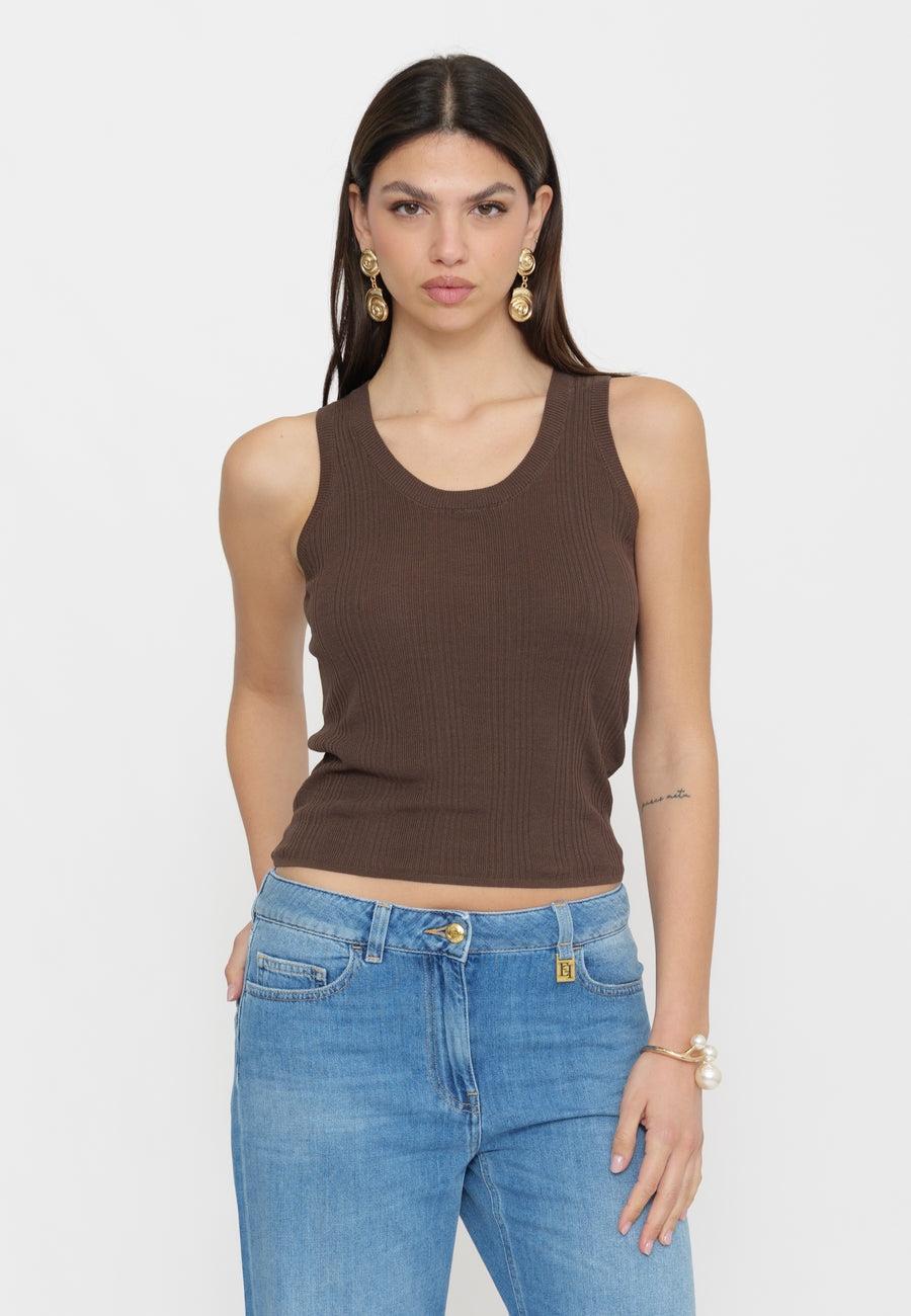 Maglia smanicata in filato di viscosa WKDCOSE 009 WEEKEND 