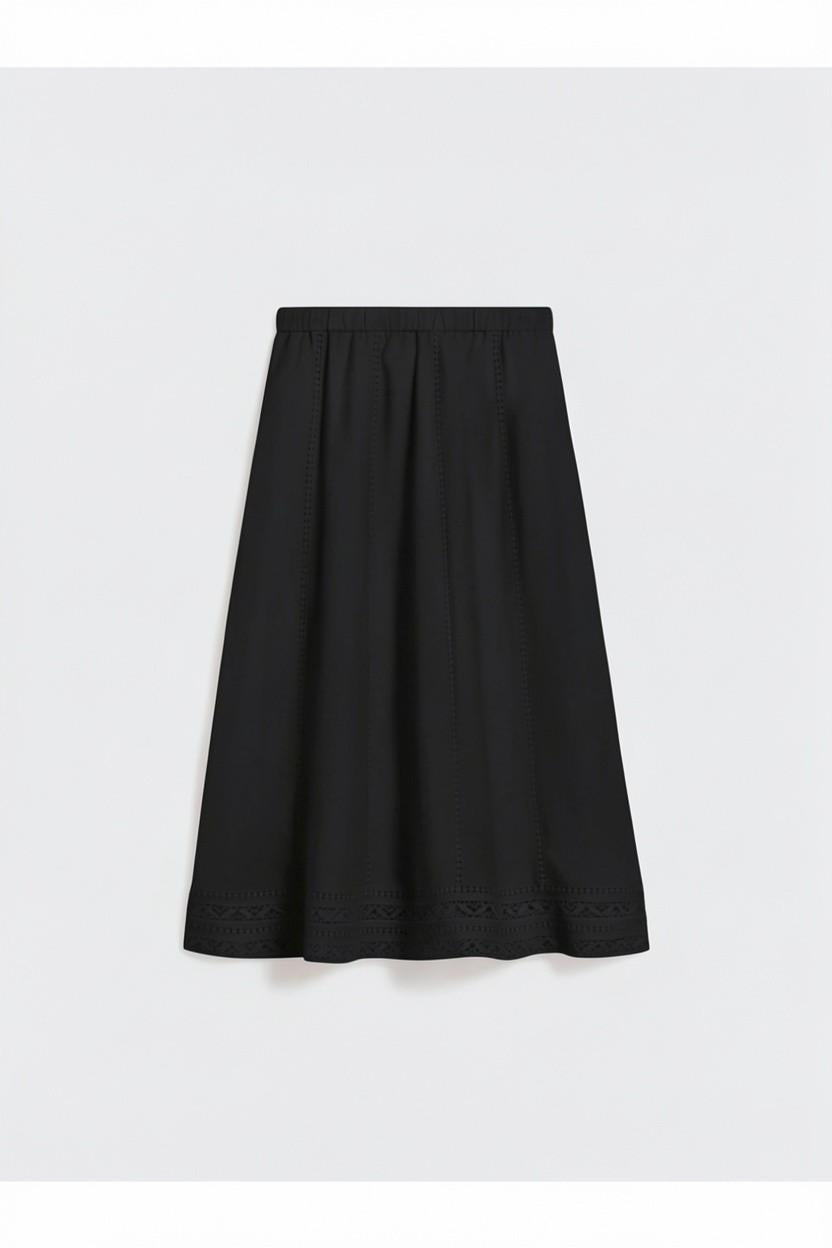 Gonna in lino con ricami à jour WKDGERGO 005 WEEKEND 