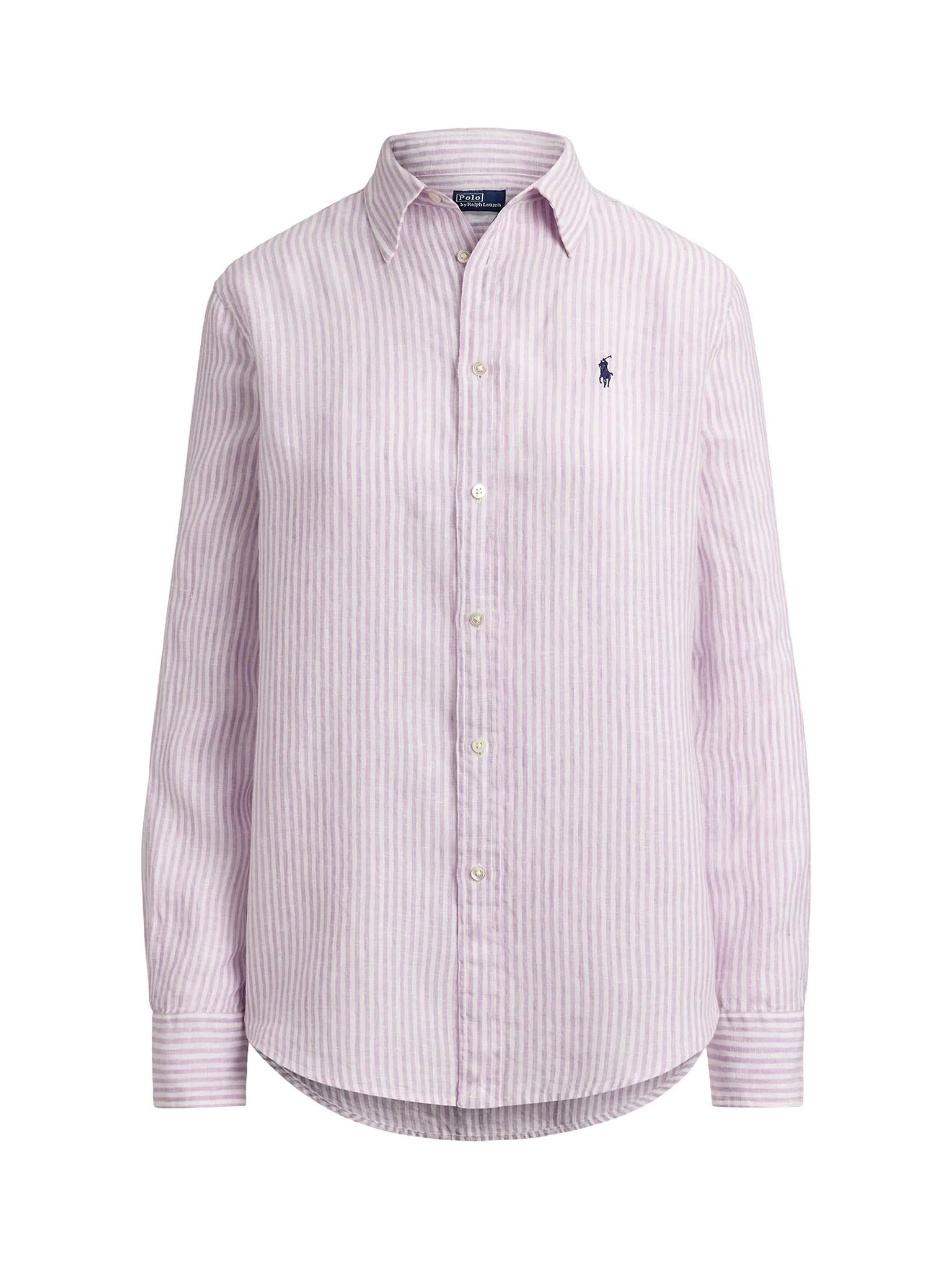 Camicia donna in lino a righe 211A96158 006 RALPH LAUREN 