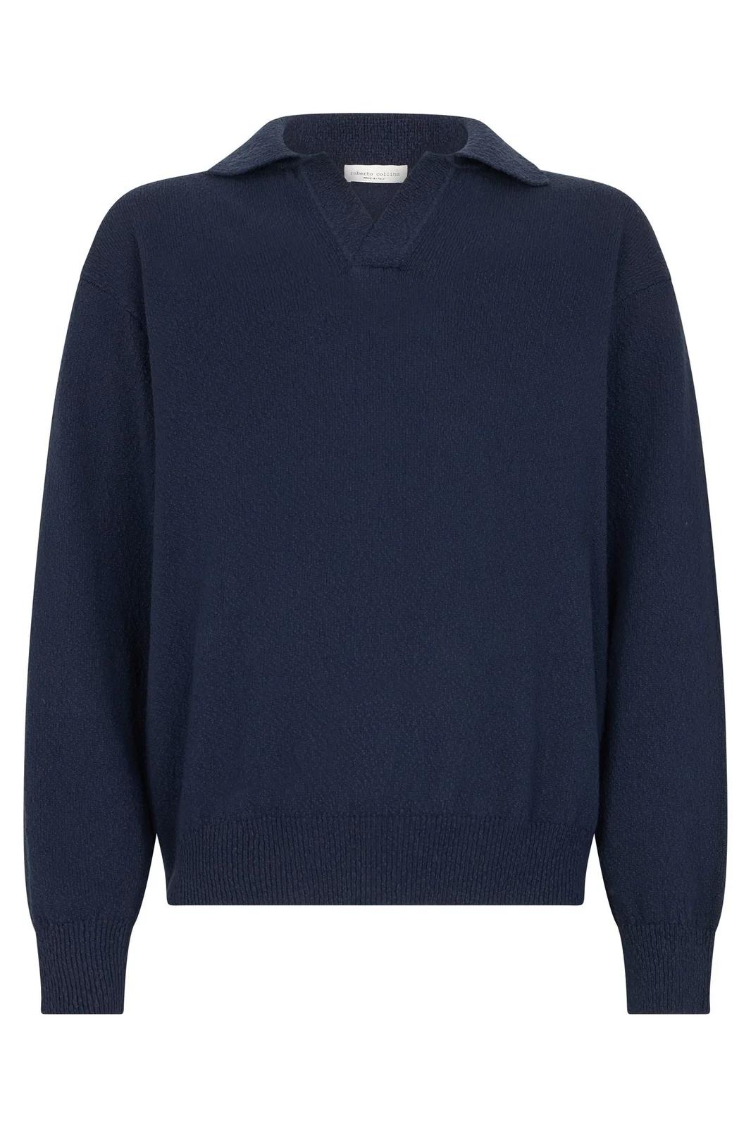 Polo texture irregolare 261MYA25104 10 ROBERTO COLLINA 