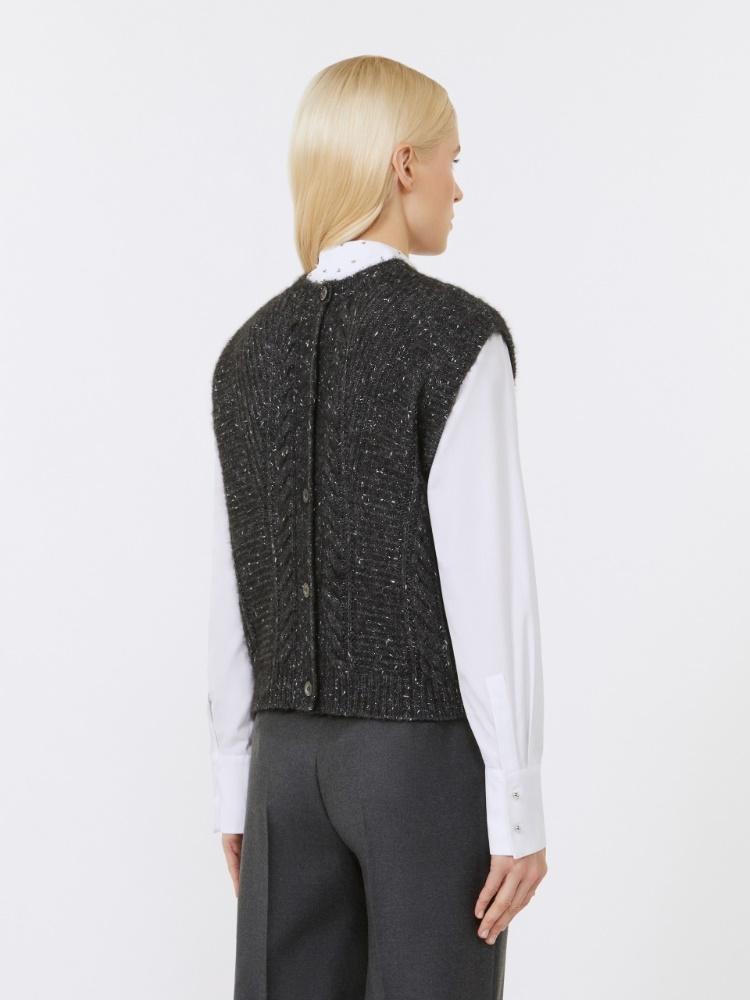 Gilet in alpaca e lurex<BR/> TAFFY 005 MAX MARA STUDIO 