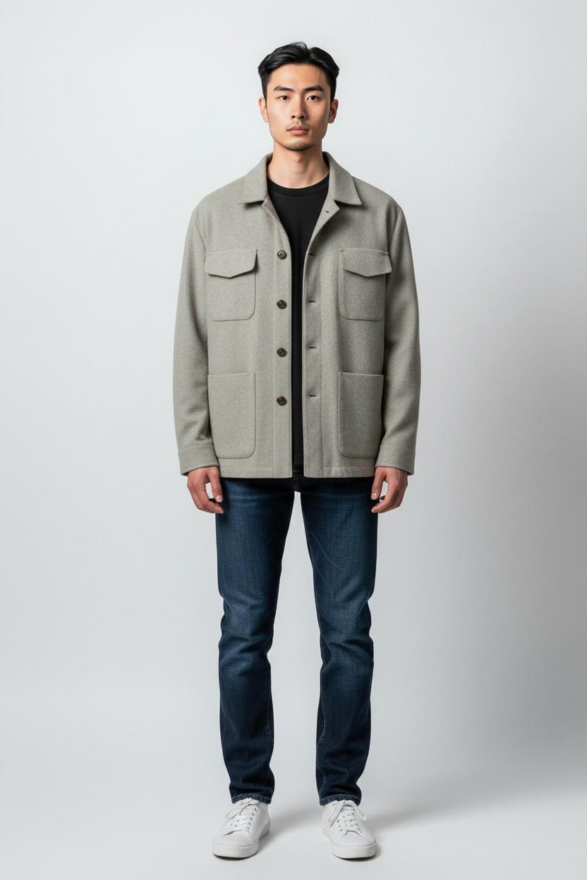 Overshirt Bastoncino in lana FIL3121 02 BASTONCINO 