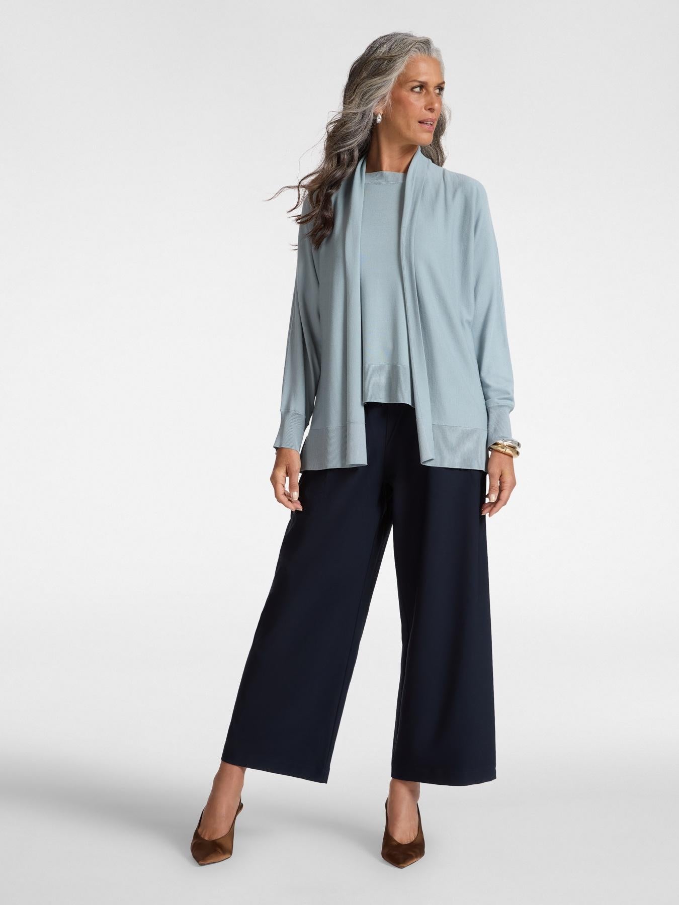 Cardigan aperto davanti misto viscosa<BR/> M568E001954N A4 ELENA MIRO 