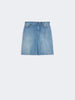 Bermuda in denim di cotone e lino - Blu
