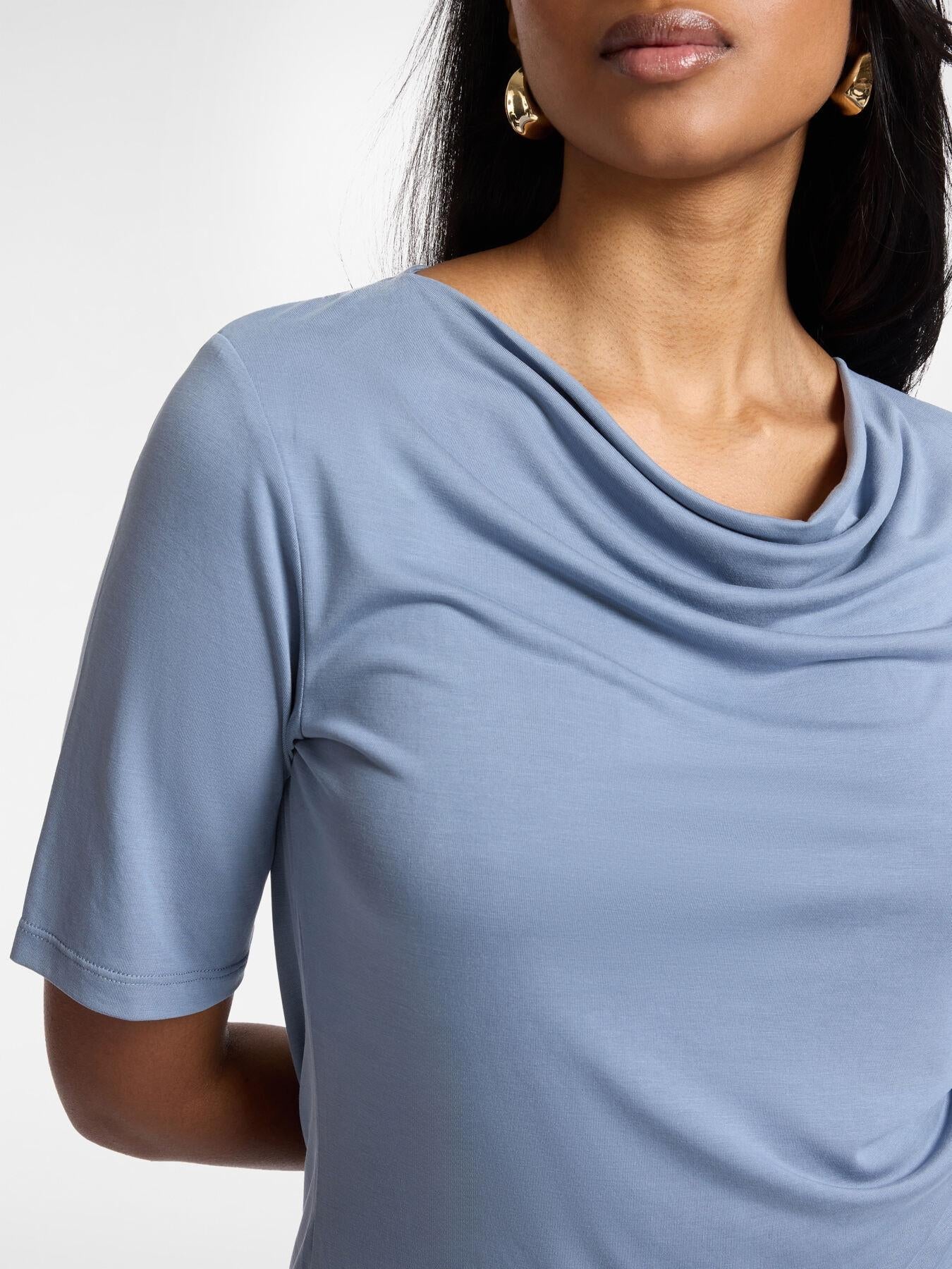 T-shirt con scollo drappeggiato<BR/> G336Z000542N 23 ELENA MIRO 