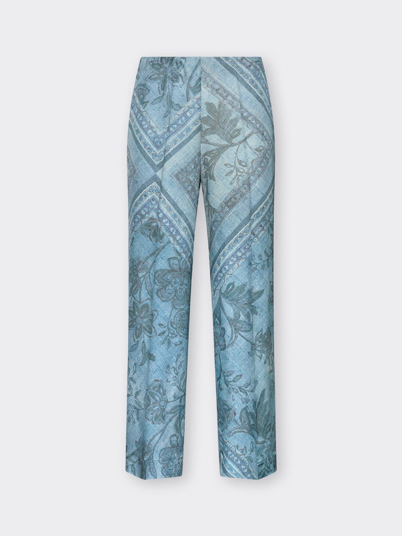 Pantaloni stampati in viscosa<BR/> P001P000487N 01 ELENA MIRO 
