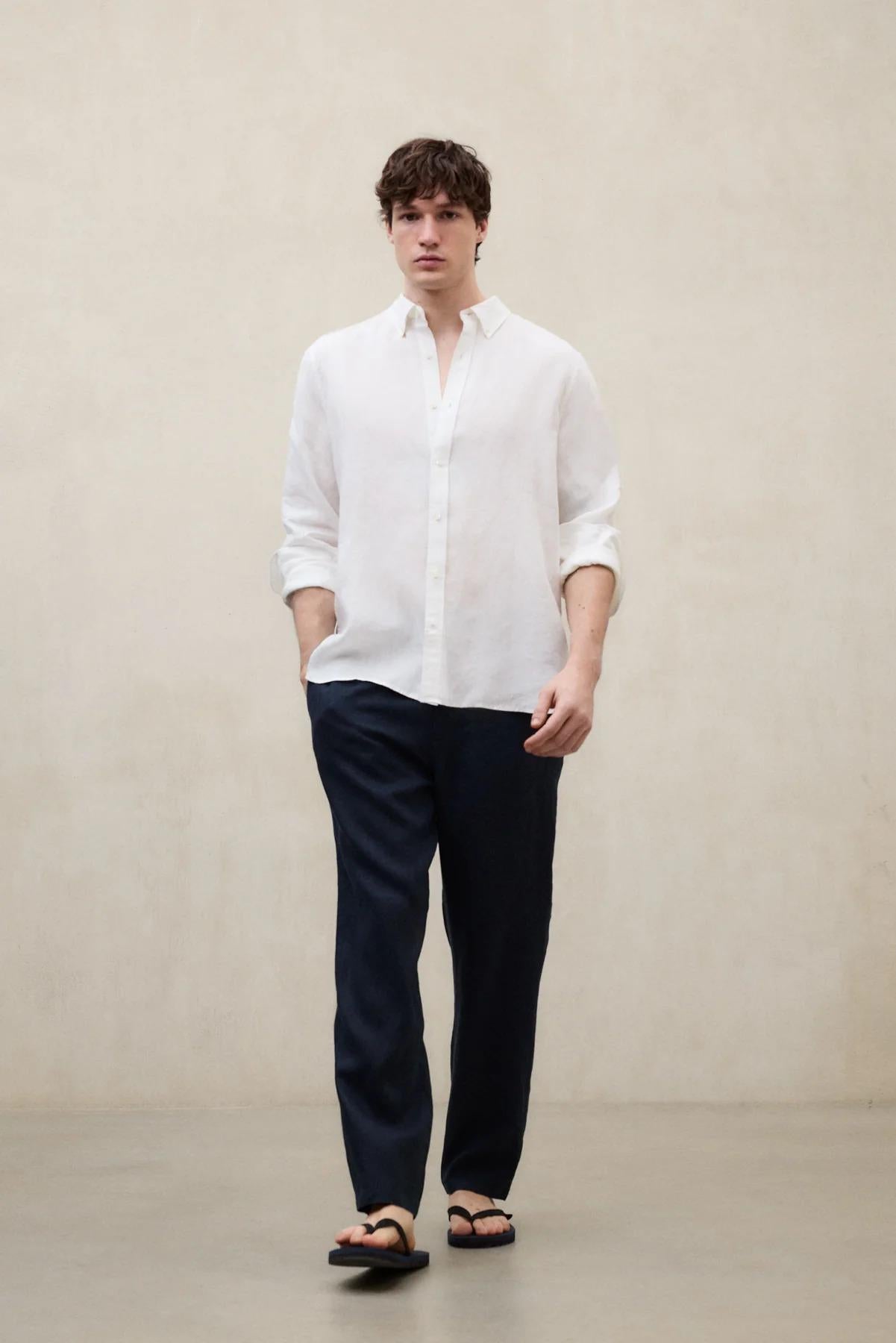 Camicia Malibu Bianca<BR/><BR/> MALIBU 000 ECOALF 