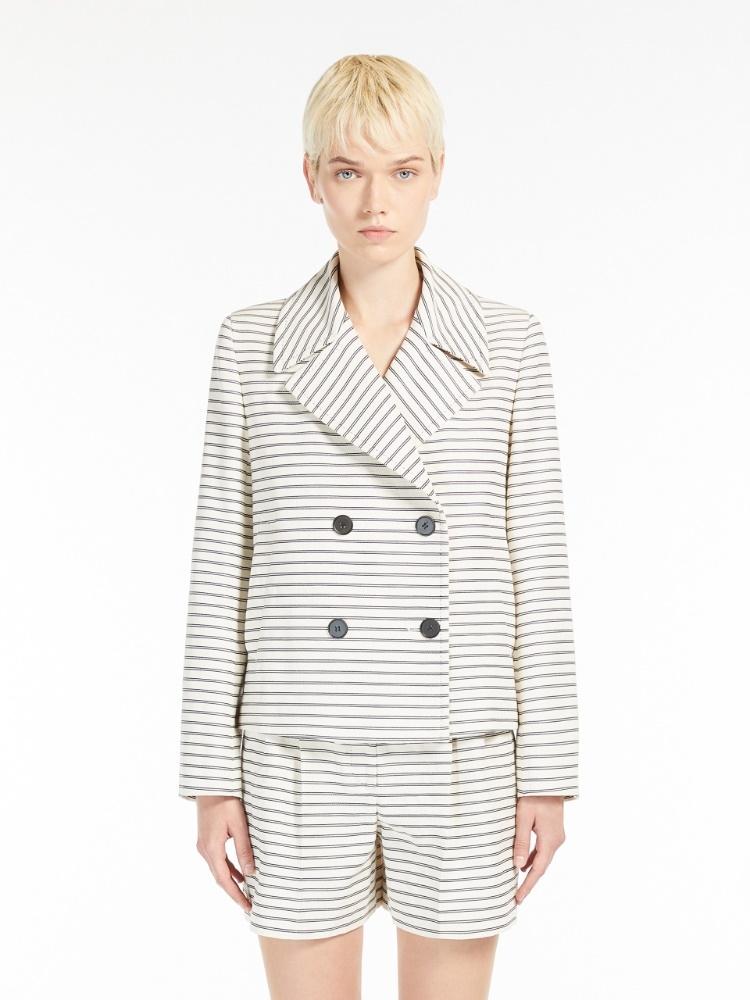 Giacca in ottoman di cotone a righe ASSUAN 001 WEEKEND 