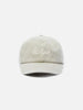 Cappellino Davis con visiera in cotone beige con logo ricamato