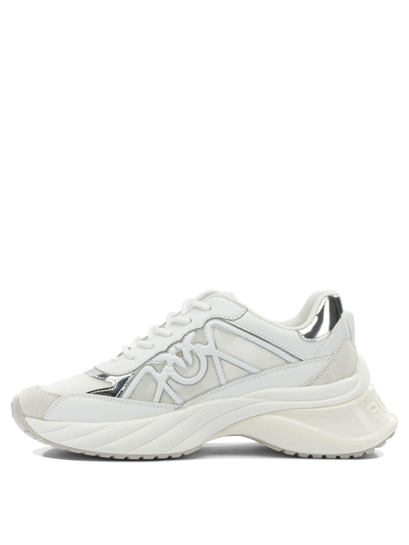 Sneakers con mix di inserti e logo Love Birds<BR/> SS0135P142 Z1B PINKO 