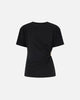 T-shirt con drappeggio e dettaglio dorato