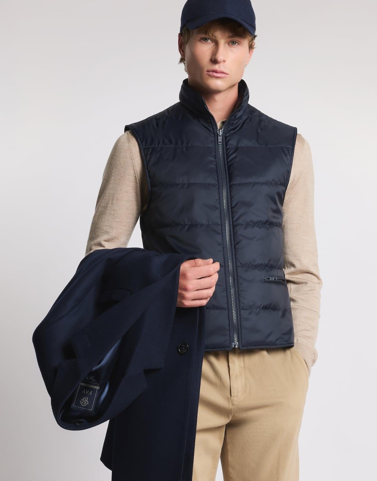 Double Coat in Panno di Lana e Cashmere<BR/> NAM53511390GAH U802 FAY 