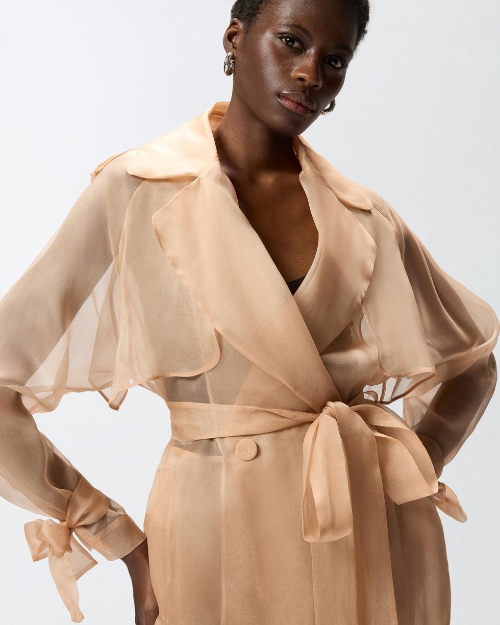 Trench in organza di seta<BR/> 106614A2DJ Q35 PINKO 