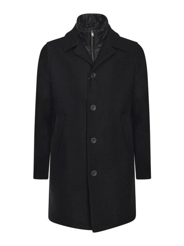 Cappotti e Trench<BR/>CARCOAT IN EASY WOOL E LIGHT FAUX FUR CA000215U33432R 9300 HERNO 