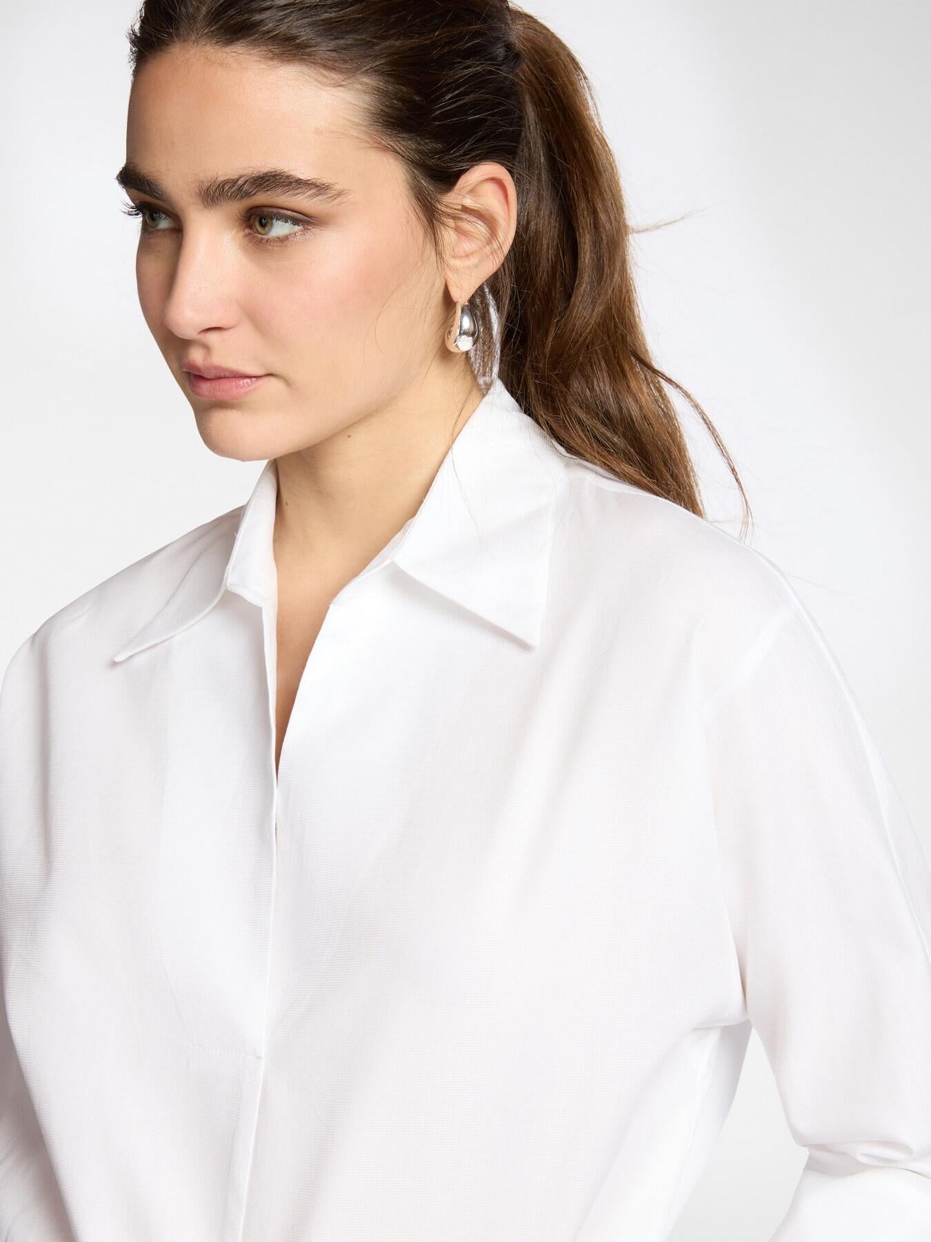 Camicia in popeline maniche tre quarti<BR/> 2043Z100037N 01 ELENA MIRO 