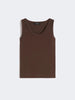 Top in cotone stretch - CIOCCOLATO