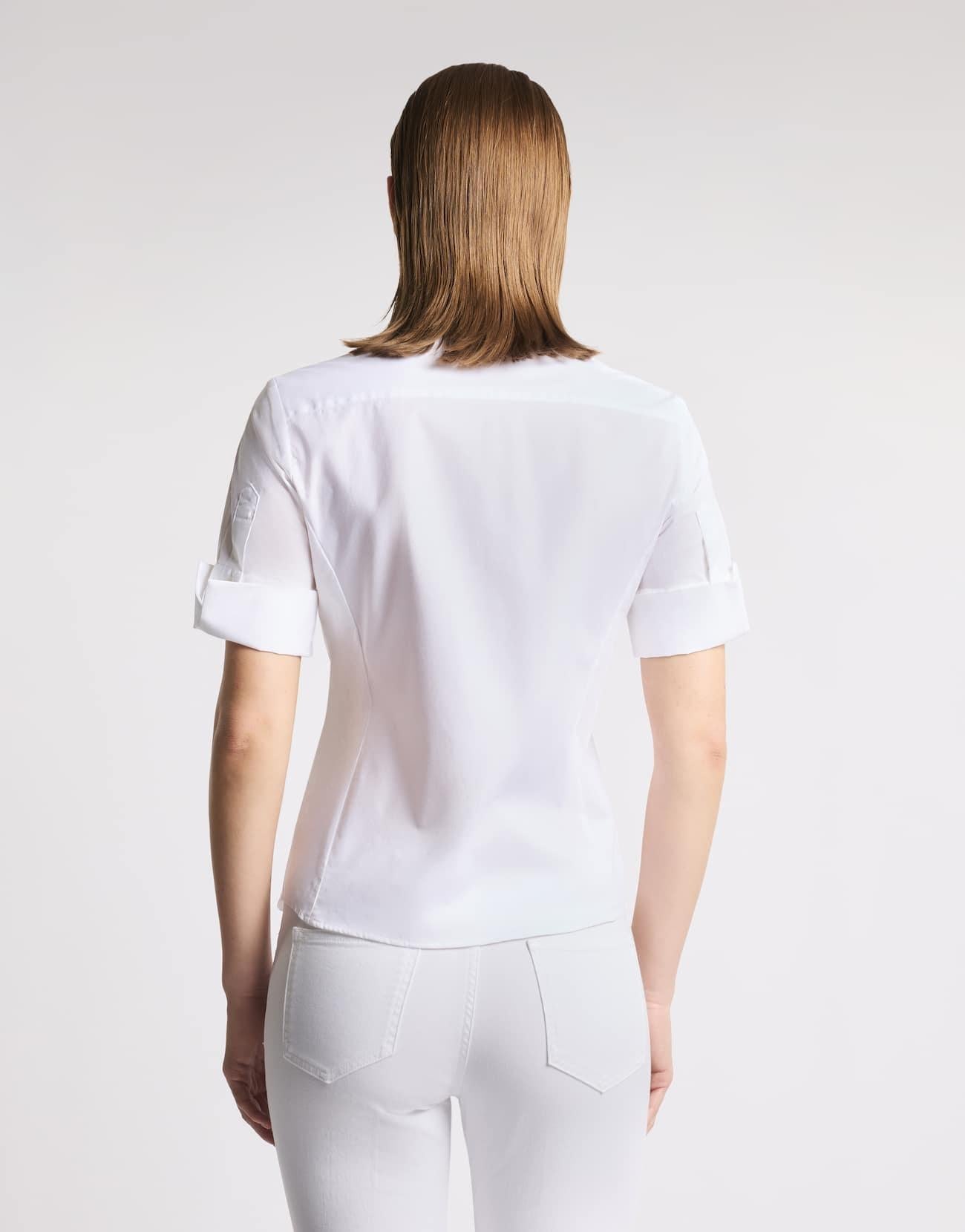 Camicia Regular Fit in Popeline Stretch<BR/> NCWA252600SZGR B001 FAY 