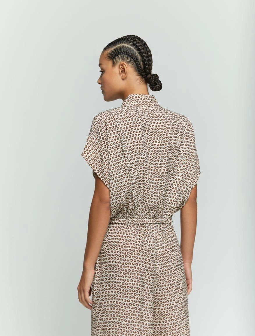 Camicia in viscosa disegno geometrico