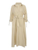Abito over in popeline di cotone beige