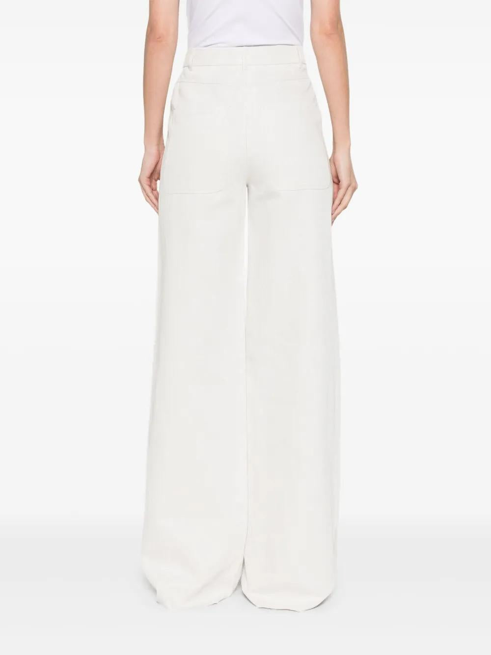 Pantalone in cotone e lino<BR/> MURGE 004 MAX MARA STUDIO 