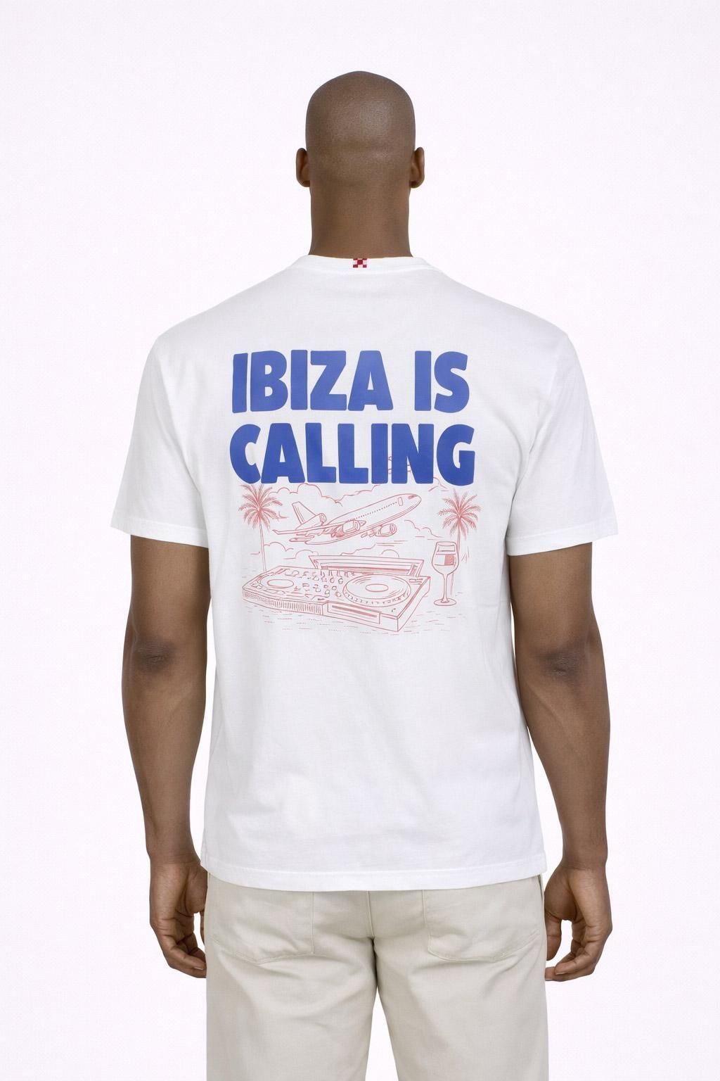 Tshirt Uomo in Cotone Ibiza is Calling<BR/> DLR0001 01526L MC2 SAINT BARTH 