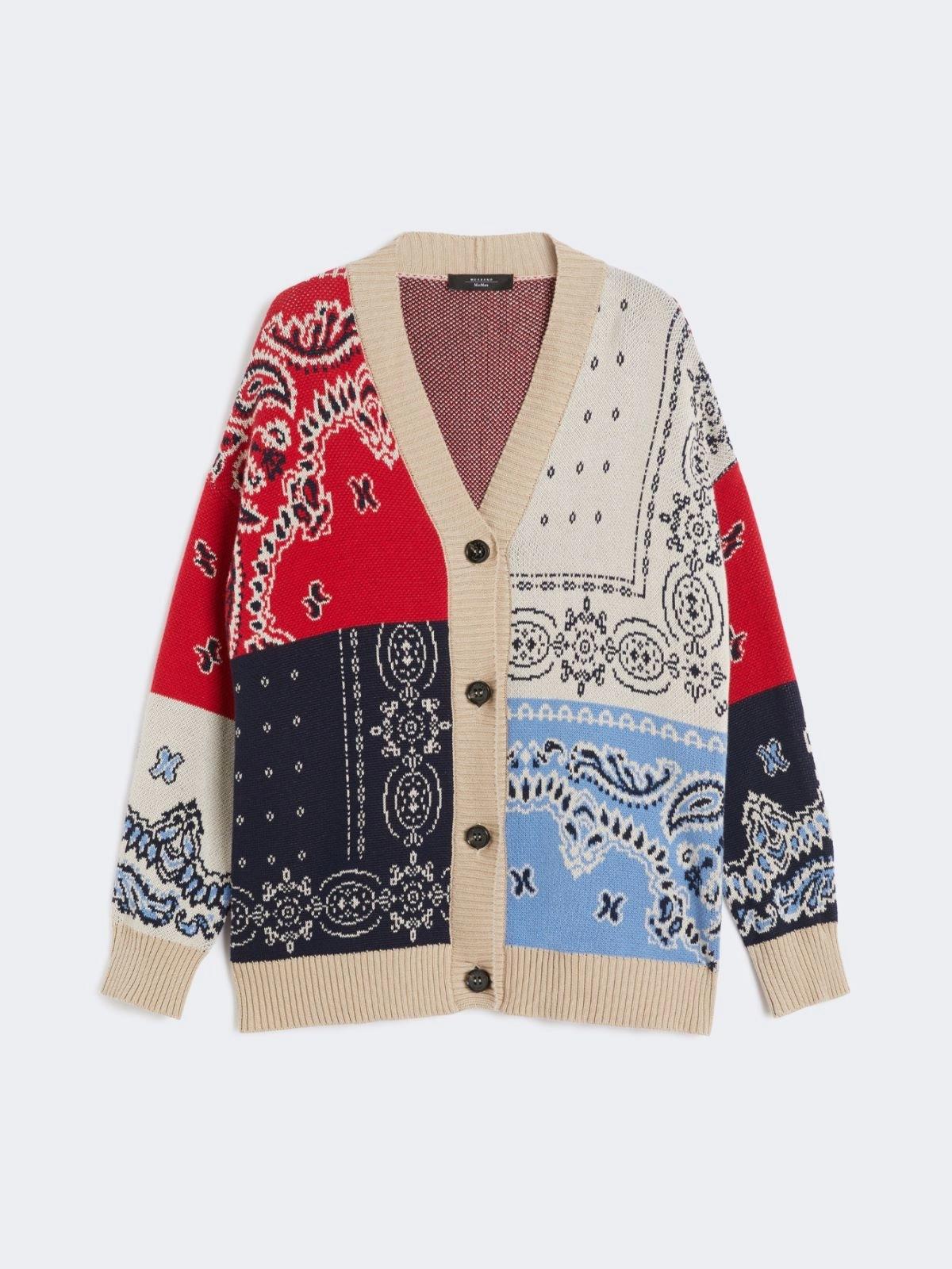 Cardigan over in filato jacquard BAOBAB 001 WEEKEND 