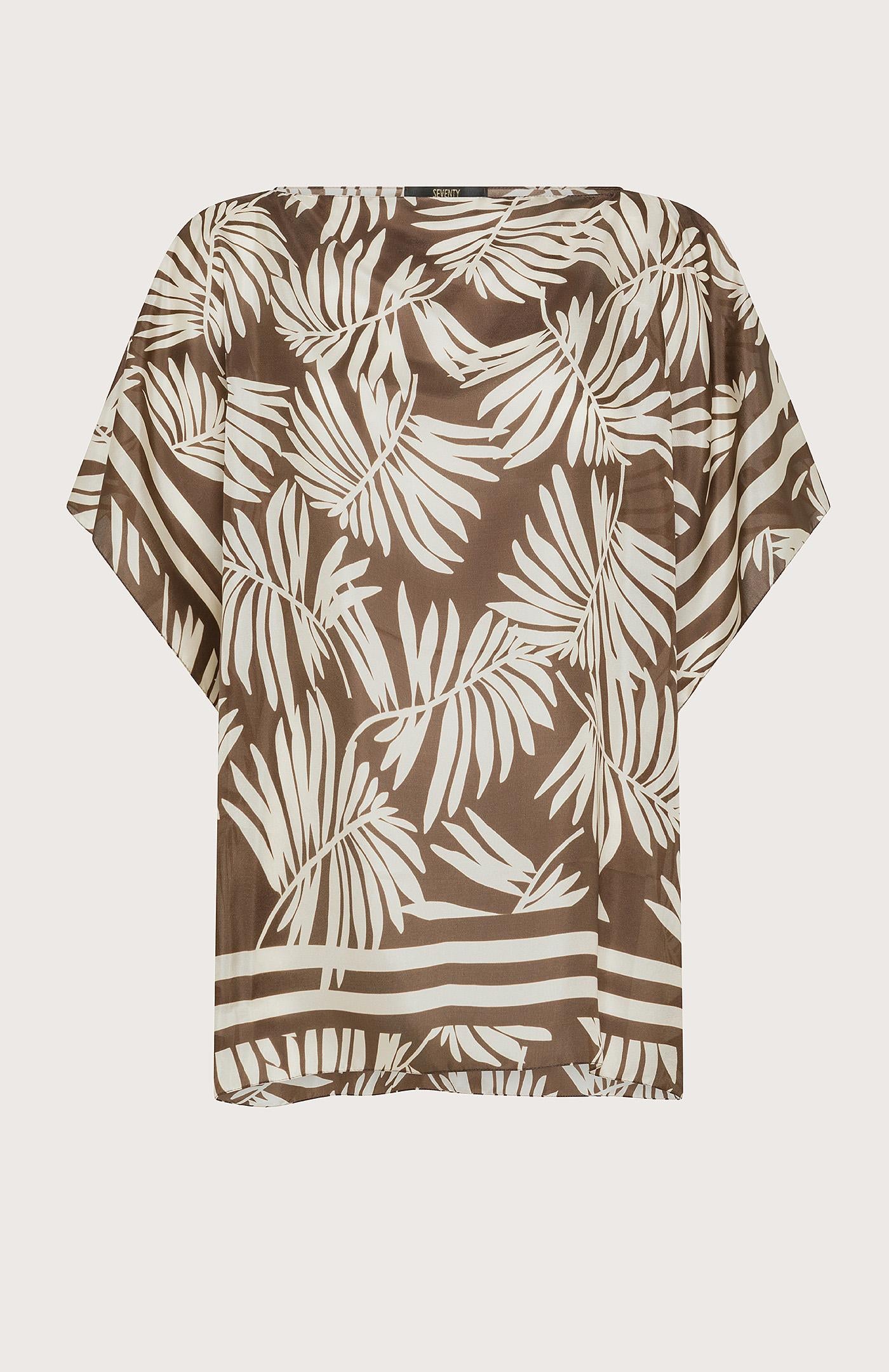 Blusa donna in ramiè stampato
