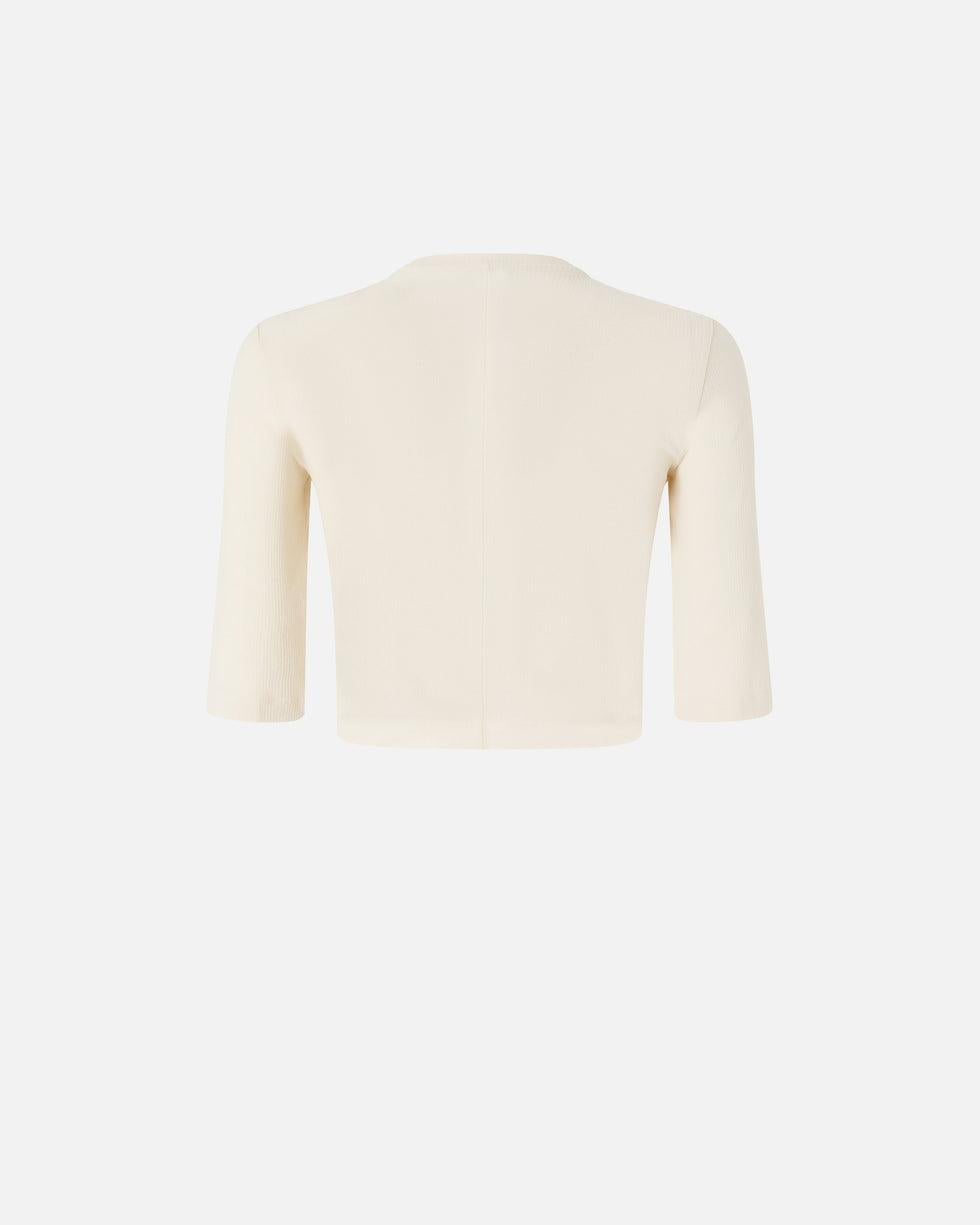 Maglia cropped con catena<BR/> 106635A32C C03 PINKO 