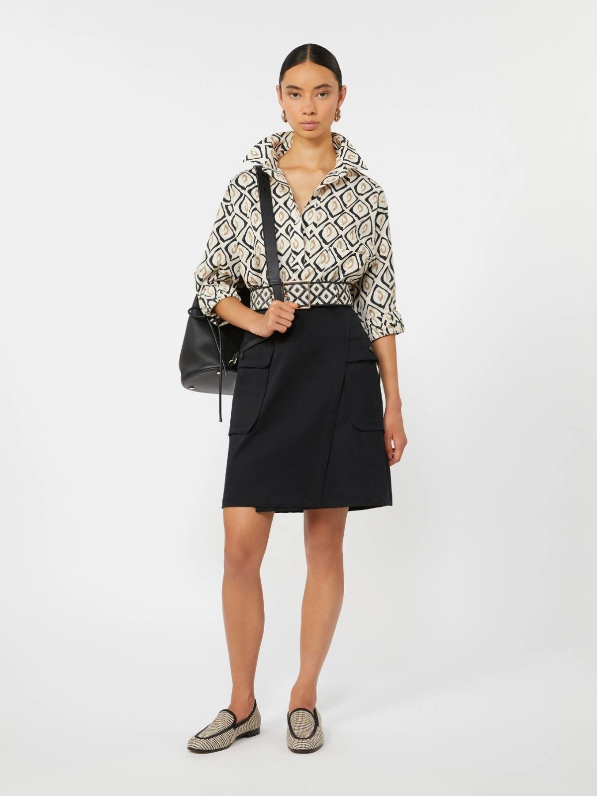 Camicia over in popeline stampato - Beige<BR/> MXMECRU 002 MAX MARA 