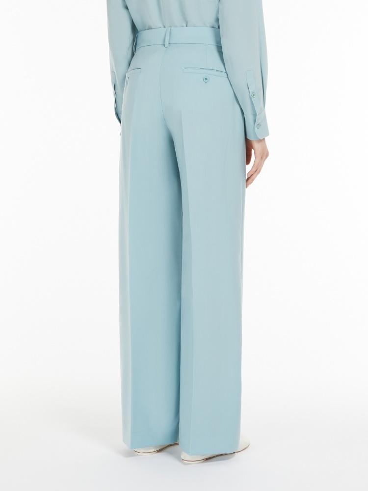 Pantalone donna a palazzo in tela di lana VISIVO 006 WEEKEND 