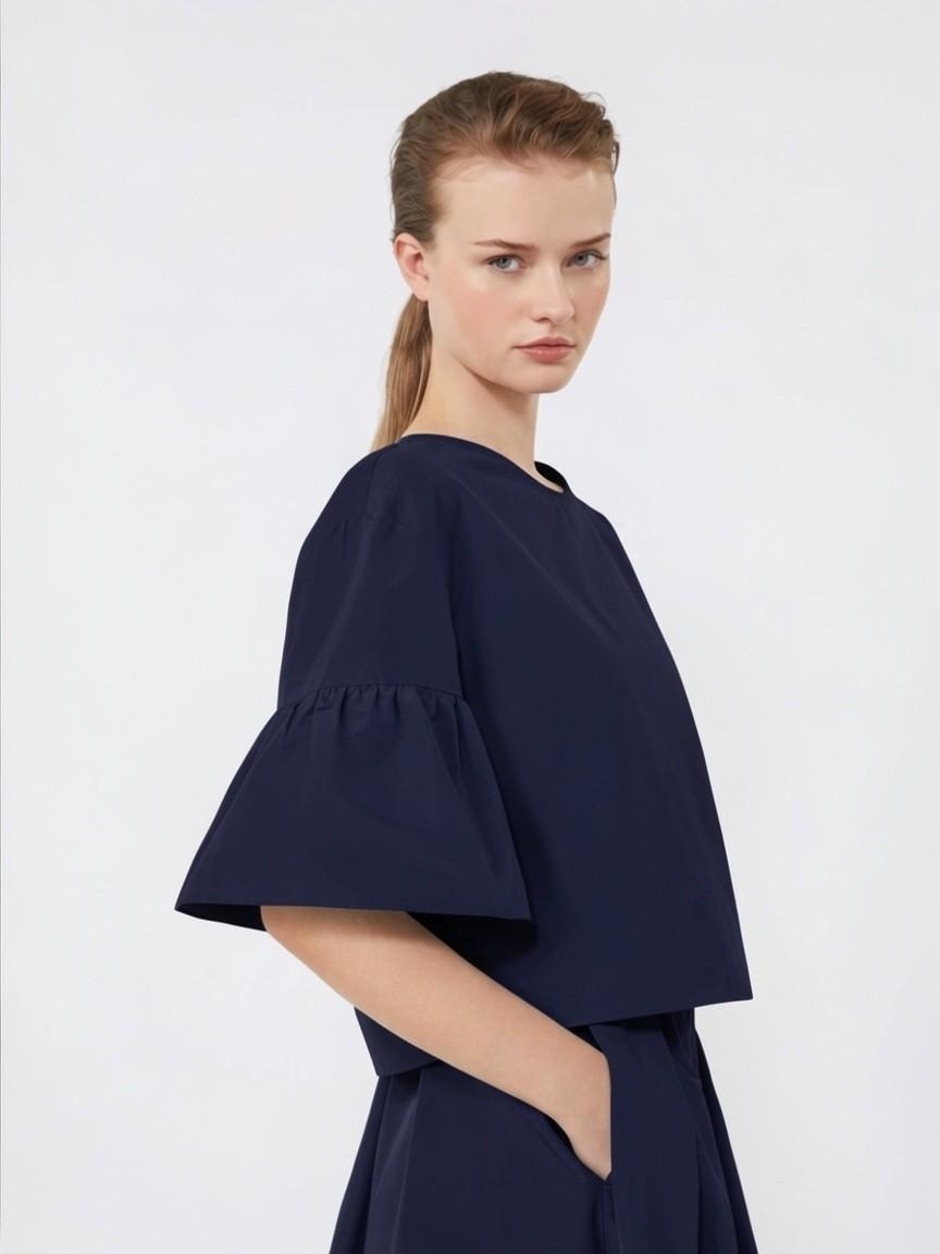 Blusa crop in taffettà di cotone WKDBREAK 011 WEEKEND 