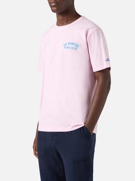 T-shirt Portland rosa con stampa St. Barth Surf Club<BR/> PRL0002 04243L MC2 SAINT BARTH 
