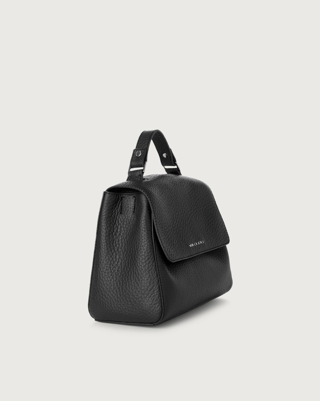 Borsa Sveva Soft Piccola a mano in pelle con tracolla B01999SOF NERO ORCIANI 
