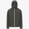 JACK PLAIN WARMGREEN BLACKISHGiacca corta idrorepellente da uomo verde nera con imbottitura Primaloft
