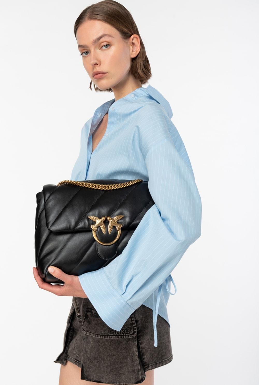 Borsa grande a tracolla Love Bag Puff Maxi Quilt<BR/> 100037A0F2 Z99Q PINKO 