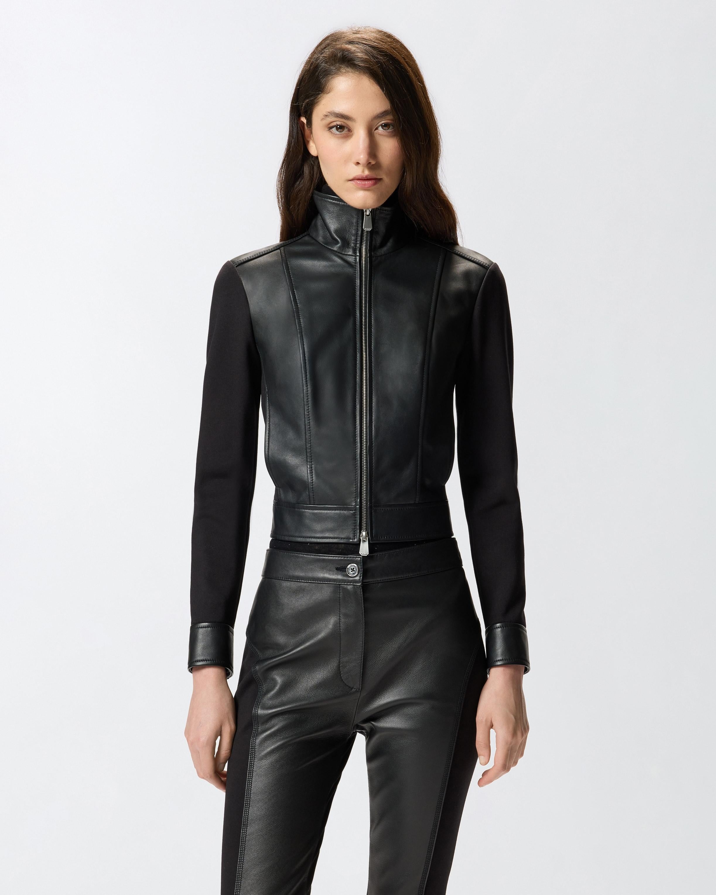 granetti<BR/>Giacca biker bimateriale<BR/><BR/> 105367Y75K Z99 PINKO 