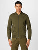 Felpa uomo in misto cotonr con zip-