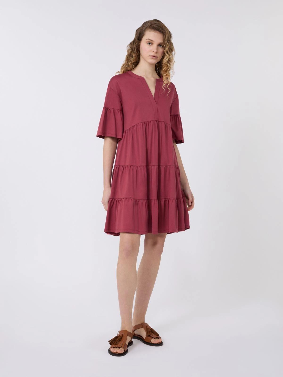 Abito kaftano in jersey di cotone - CILIEGIA<BR/> WKDSAGGINA 008 WEEKEND 